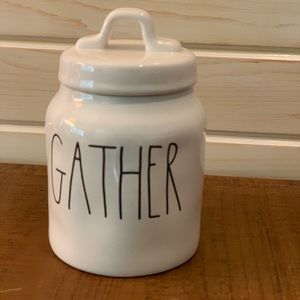 BRAND NEW RAE DUNN GATHER CANISTER!